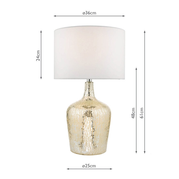 Line Drawing of Dar Lighting Lolek Table Lamp