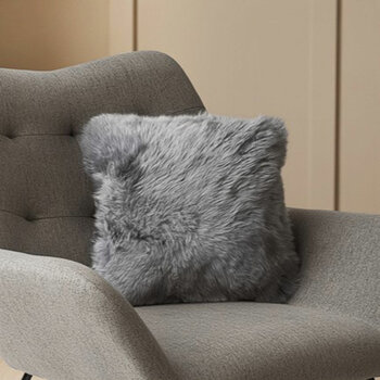 Bowron Double Sided Sheepskin Cushion, 35 x 35cm in 6 Colours
