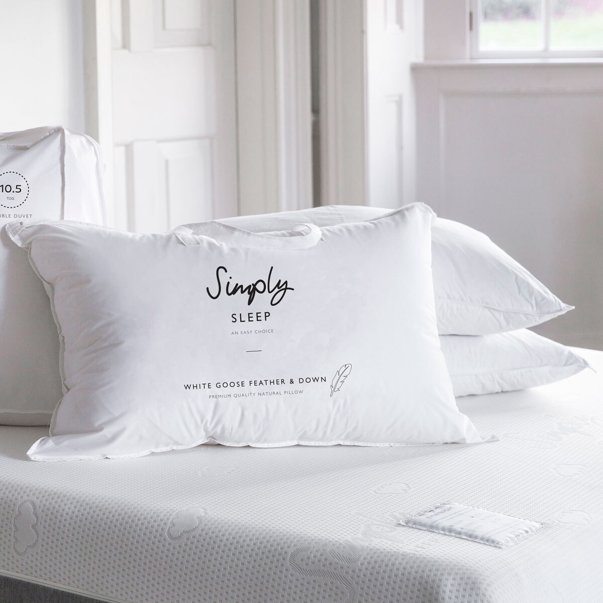 Simply Sleep White Goose Feather & Down Pillow