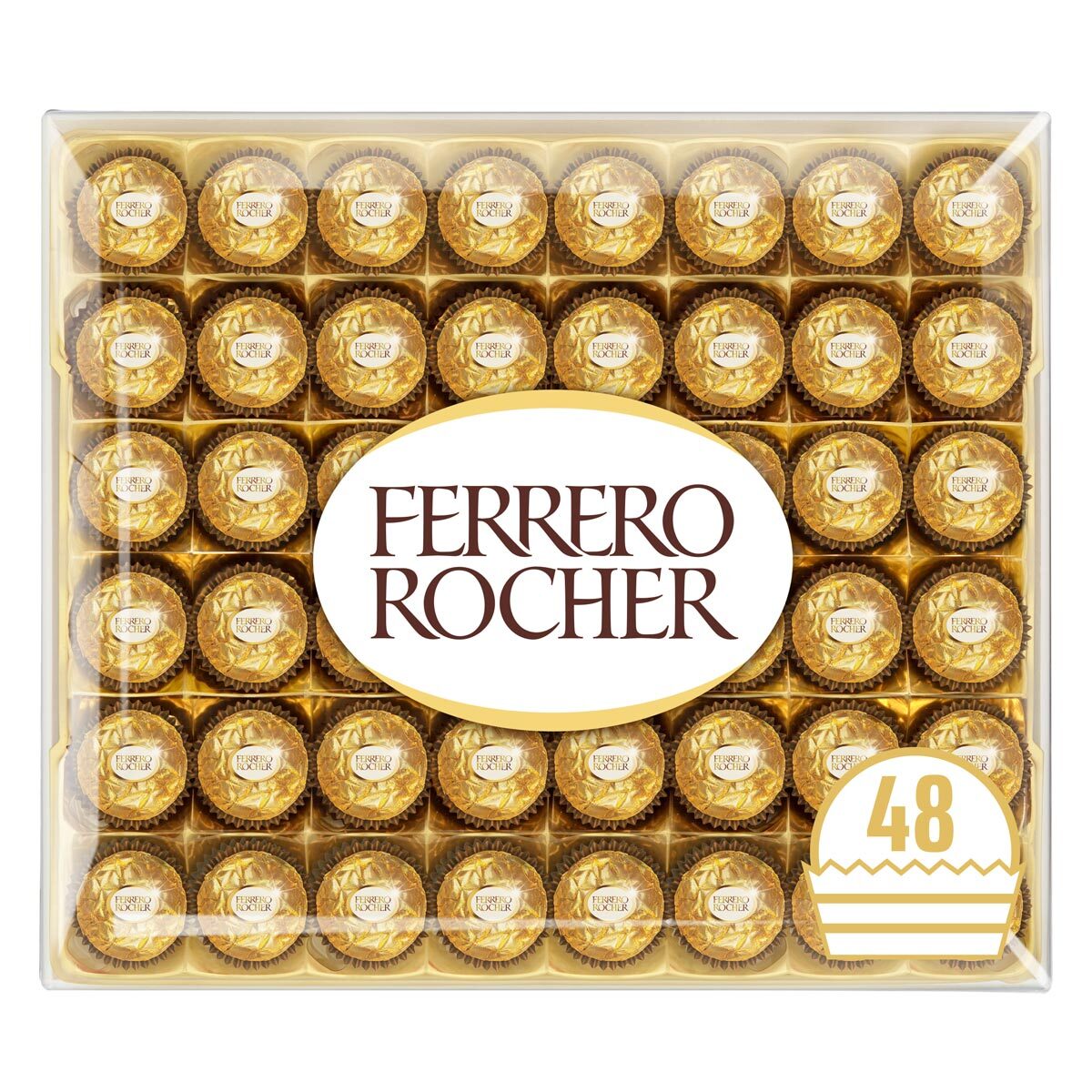 Box of Ferrero Chocolates individually wrapped clear outer