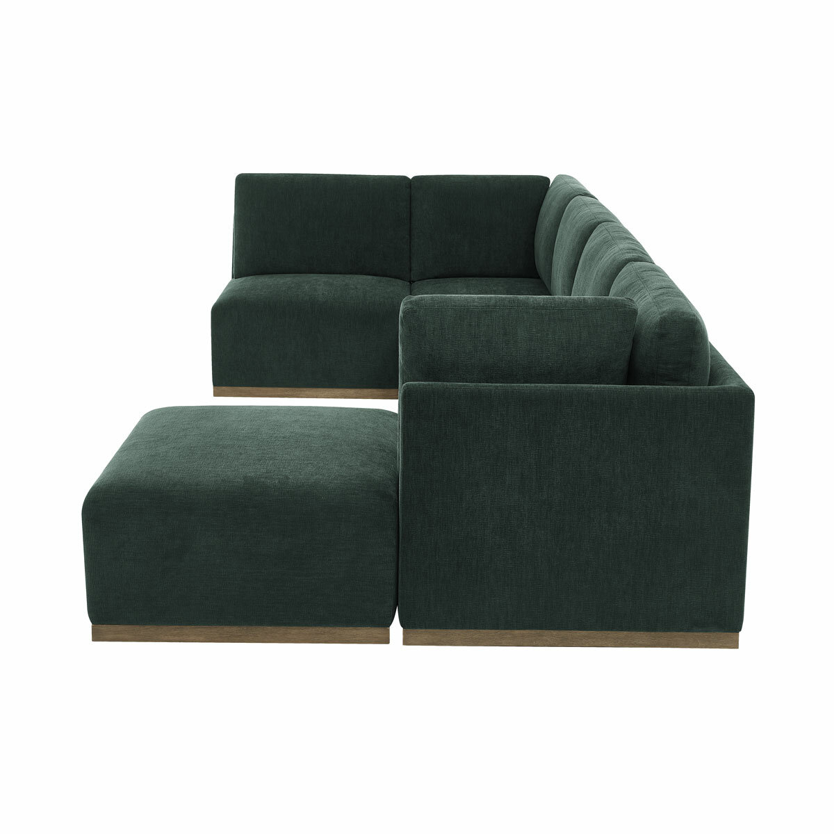 Henredon Murphy Green 6 Piece Modular Fabric Sofa