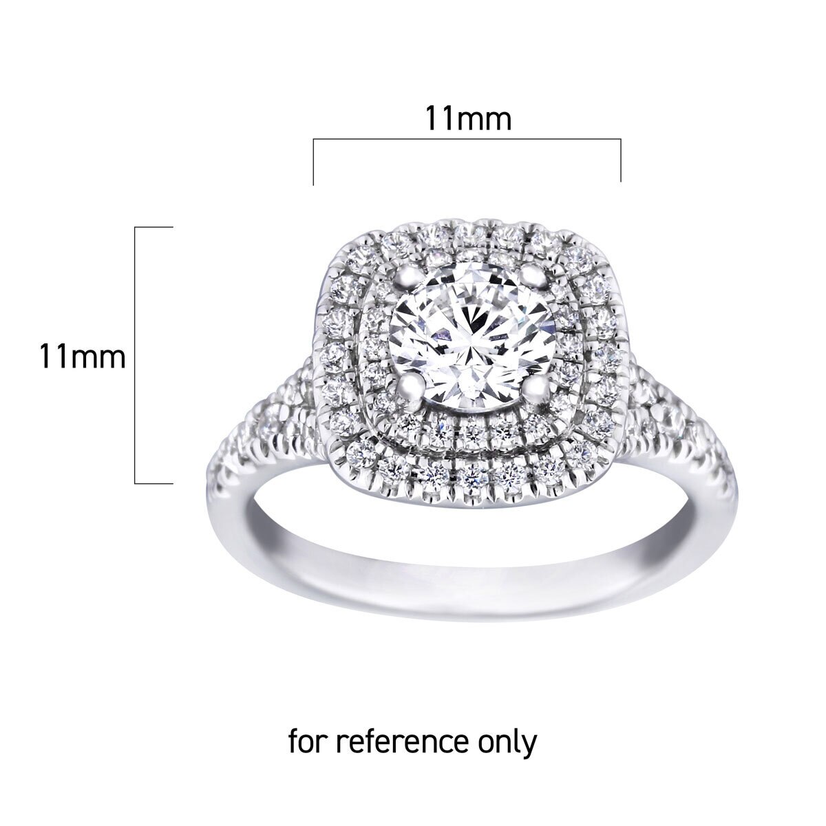 1.07ctw Round Brilliant Cut Diamond Ring, 18ct White Gold