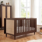 Tutti Bambini Japandi 4 Piece Nursery Set, Walnut Finish