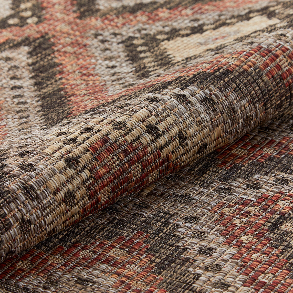 Concept Looms Sumac Brown Rust Indoor Outdoor Rug, in 3 Sizes Concept Looms Sumac Brown Rust Indoor Outdoor Rug, in 3 Sizes