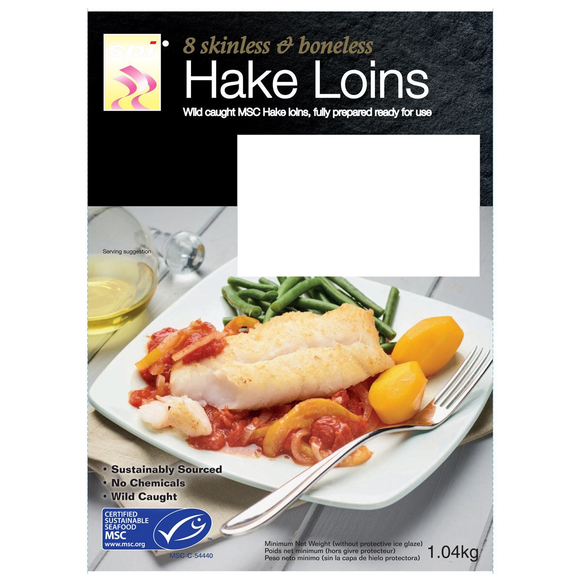 Pack of Skinless Boneless Hake Loins