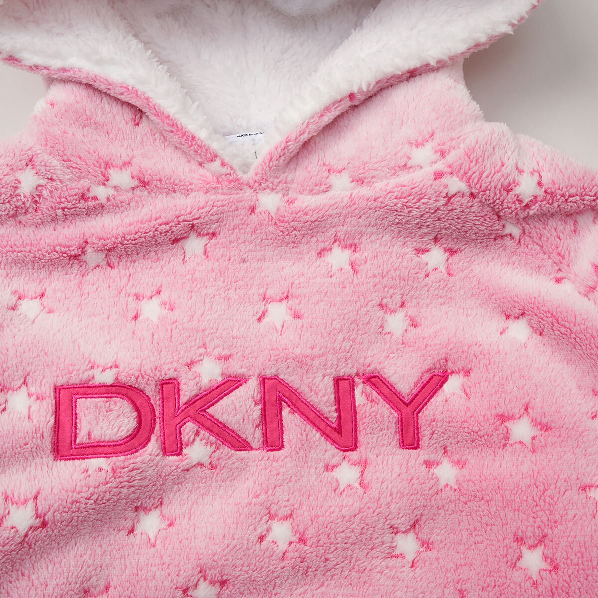 DKNY Kids Oversized Hoodie in Pink Stars Costco UK