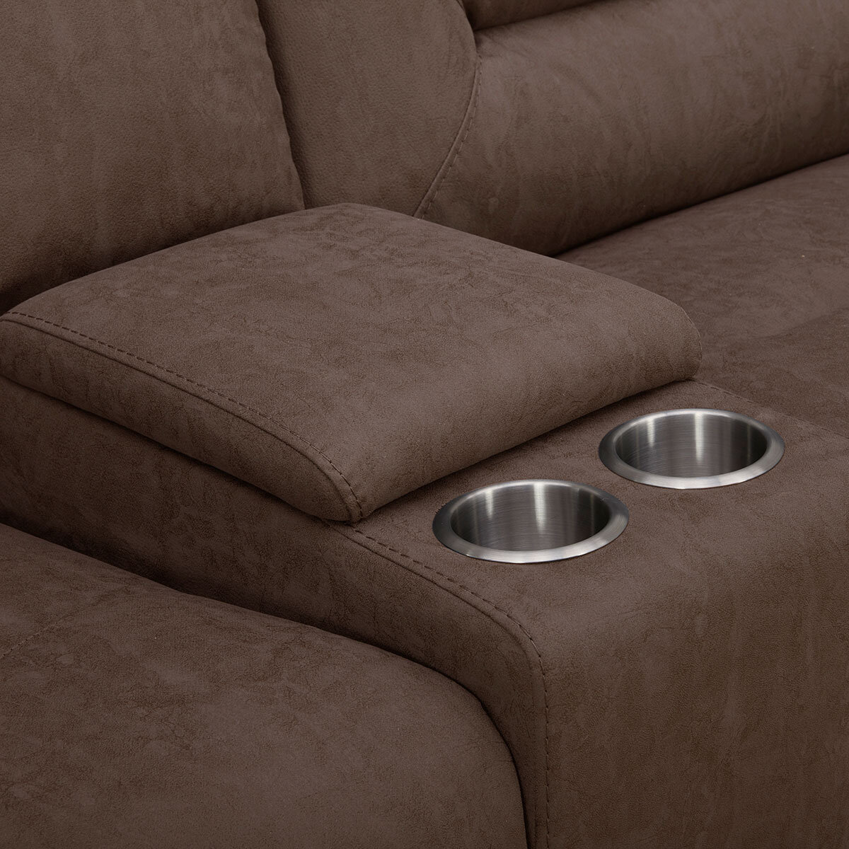 Gilman Creek Justin Brown Fabric Power Reclining Sectional Sofa
