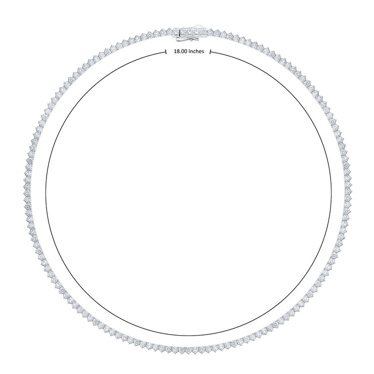12.00ctw Round Brilliant Cut Diamond Tennis Necklace, 14ct White Gold 12.00ctw Round Brilliant Cut Diamond Tennis Necklace, 14ct White Gold
