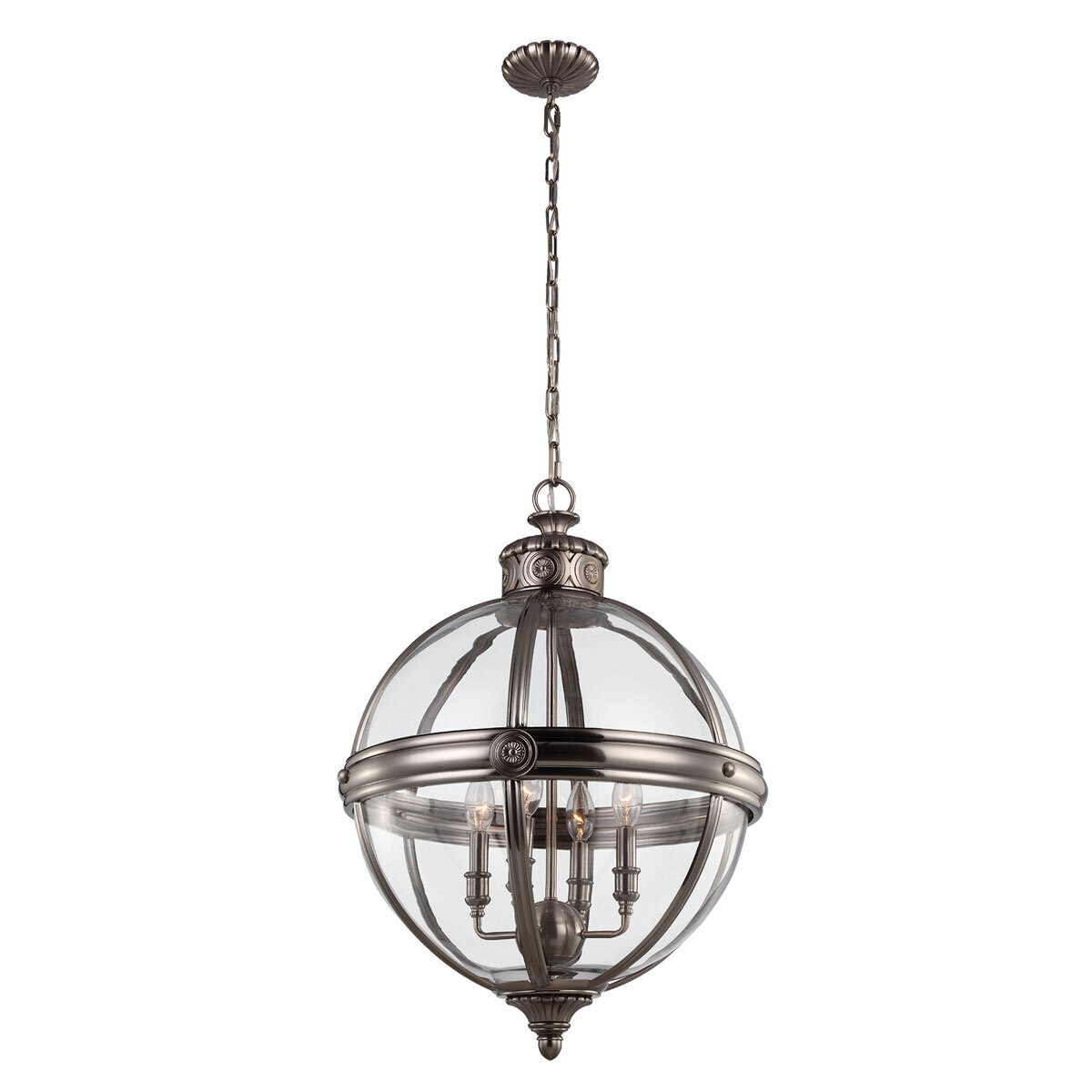 Adams 4 Light Pendant Chandelier - Antique Nickel