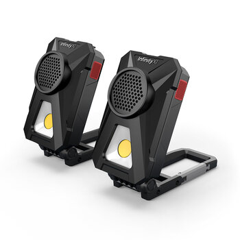 Infinity X1 LED Rechargeable Worklight with Bluetooth Speaker 2 Pack