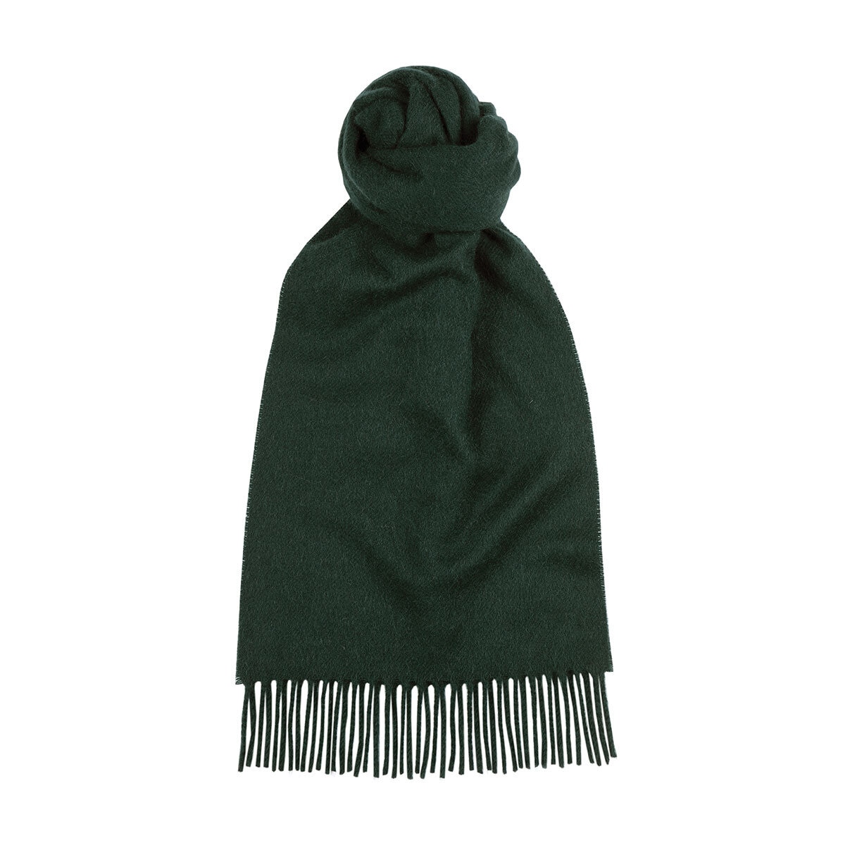 Glen Isla Plain Cashmere Scarf, Green Costco UK