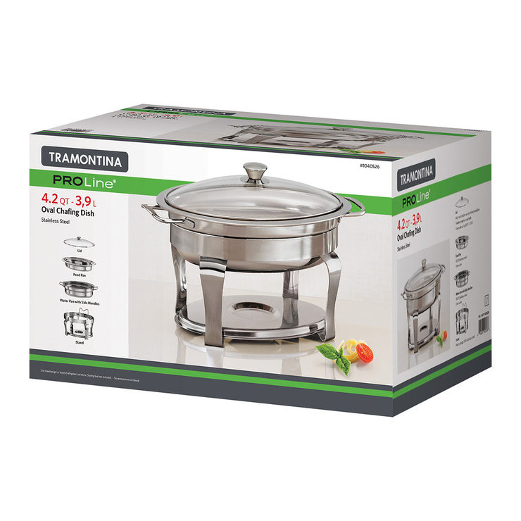 Tramontina Proline Oval Chafing Dish, 3.9L