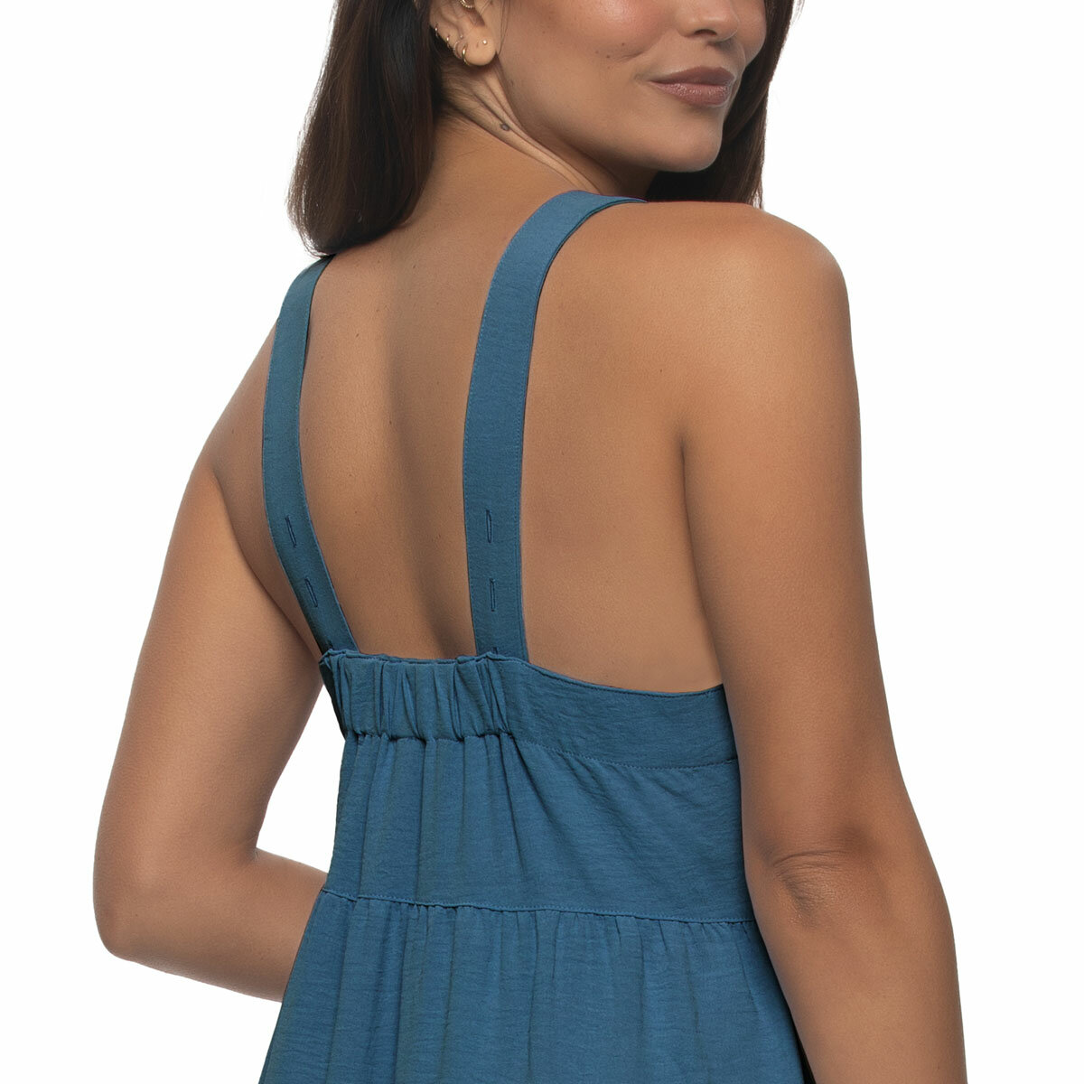 Jezebel Ladies Tiered Dress in Blue