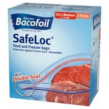 Bacofoil Safeloc® Food and Freezer Medium Bags,152 Pack