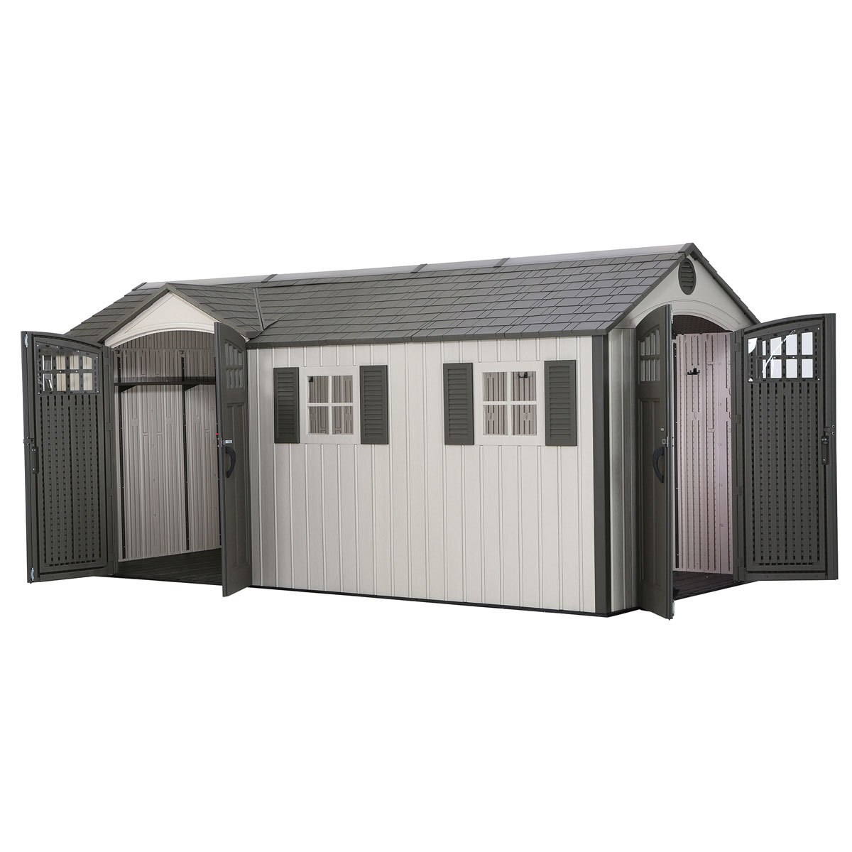 Installed Lifetime 17.5ft x 8ft (5.3 x 2.4m) Dual Entry Outdoor Storage