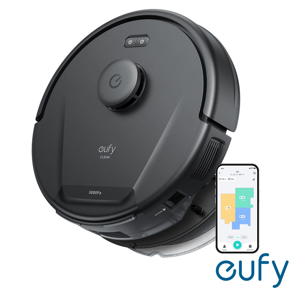 eufy L60 Hybrid Robot Vacuum with Powerful Suction, Mop, and iPath Laser Navigation