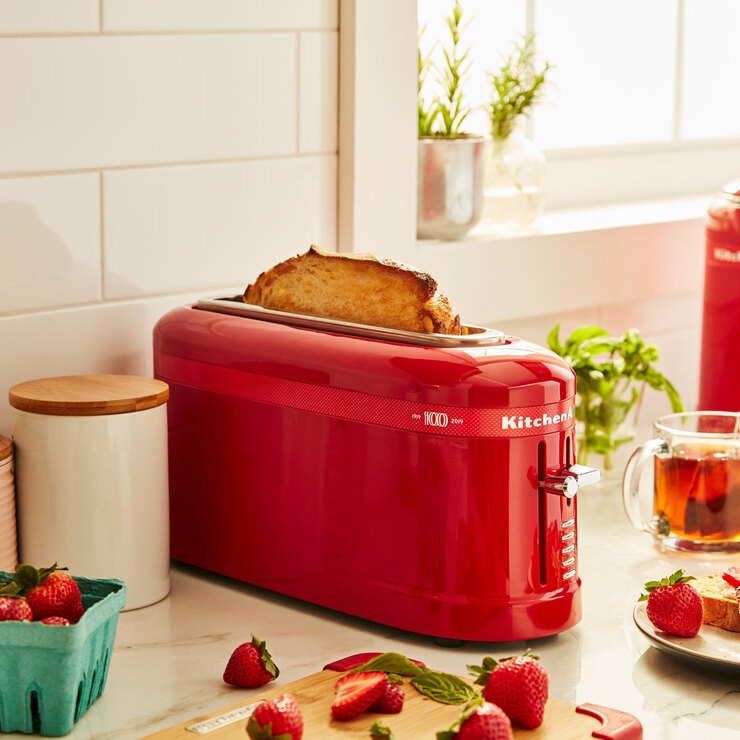 KitchenAid Queen Of Hearts 2 Slice Long Slot Toaster Red, 5KMT3115HBSD