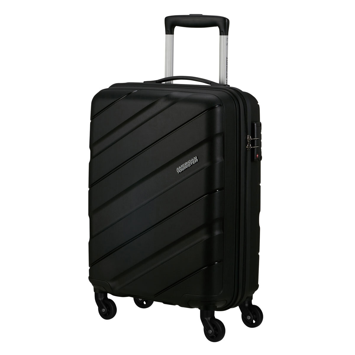 American Tourister Jet Driver 55cm Carry On Hardside Spinner Case in Black
