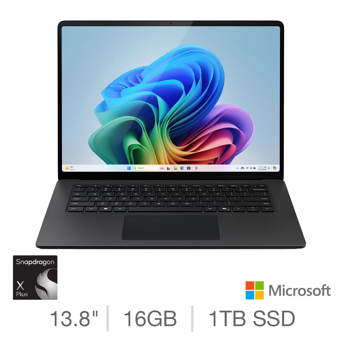 Microsoft Surface Laptop 7 Copilot+PC, Snapdragon X Plus, 16GB RAM, 1TB SSD, 13.8 Inch Laptop, EP2-19293