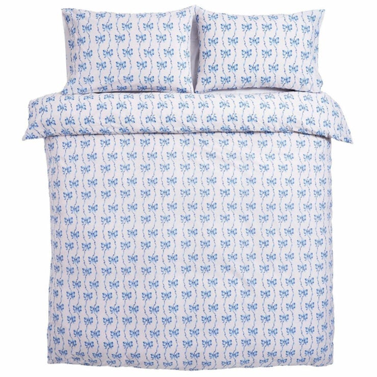 Cath Kidston Blue Ribbons And Bows Reversible Cotton Duvet Cover Set In 4 Sizes Cath Kidston Blue Ribbons And Bows Reversible Cotton Duvet Cover Set In 4 Sizes