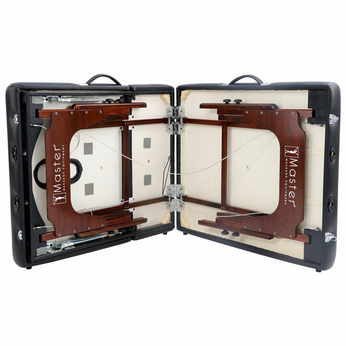 Studio image of the underside of the massage table