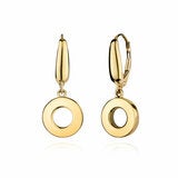 14ct Yellow Gold Circle Dangle Earrings
