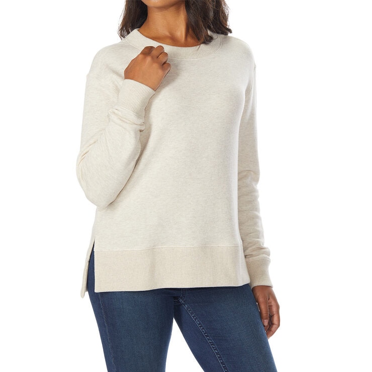 Kirkland Signature Women's Crewneck Sweatshirt in Oatmeal | Costco UK