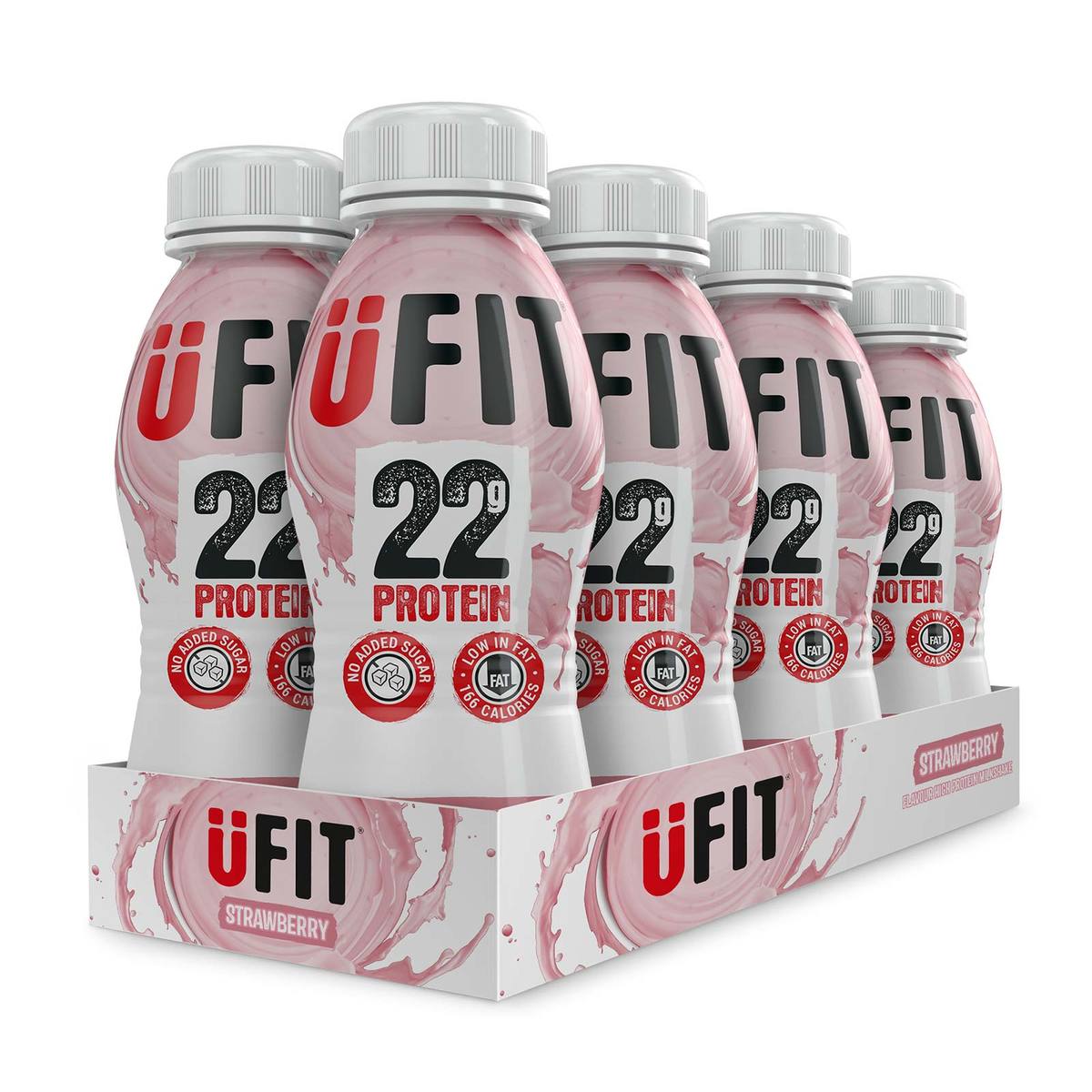 Pack of UFIT Milkshakes in carboard tray
