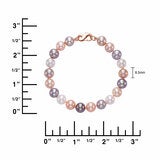 8-8.5mm Freshwater Multi Pink Pearl Bracelet, 14ct Rose Gold 8-8.5mm Freshwater Multi Pink Pearl Bracelet, 14ct Rose Gold