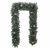 9 ft Pre-lit Christmas Artificial Garland With Twinkling LED Lights