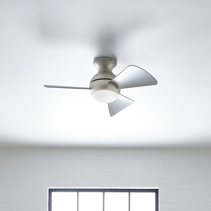 Kichler Sola 3 Blade (86cm) Indoor Ceiling Fan with AC Motor and Remote Control - Nickel Silver Kichler Sola 3 Blade (86cm) Indoor Ceiling Fan with AC Motor and Remote Control - Nickel Silver