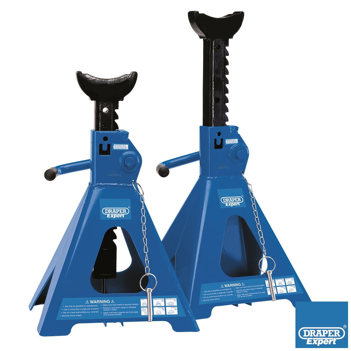 Draper Pair of 5Tonne Capacity Pneumatic Axle Stands Costco UK