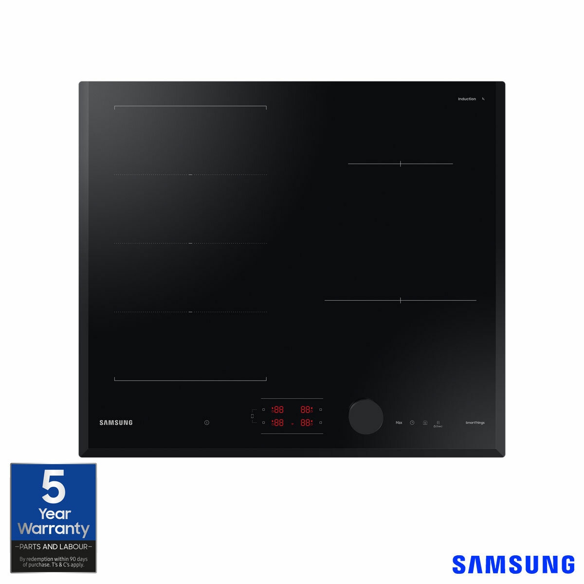 Samsung Series 6, Flex Zone Plus NZ64B6058KK/U1 Smart Induction Hob, in Black