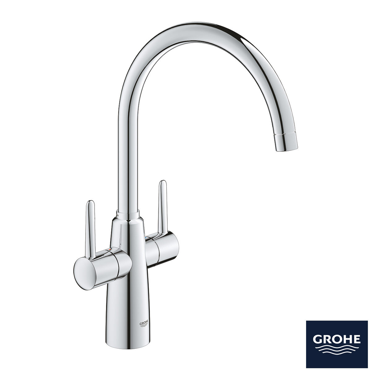 Cut out image of GROHE tap on white background