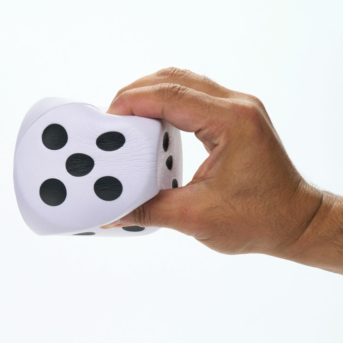 Studio image showing the foam dice