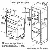 Bosch Series 4 MBA533BB3B, Built In Double Oven, A Rated in Black