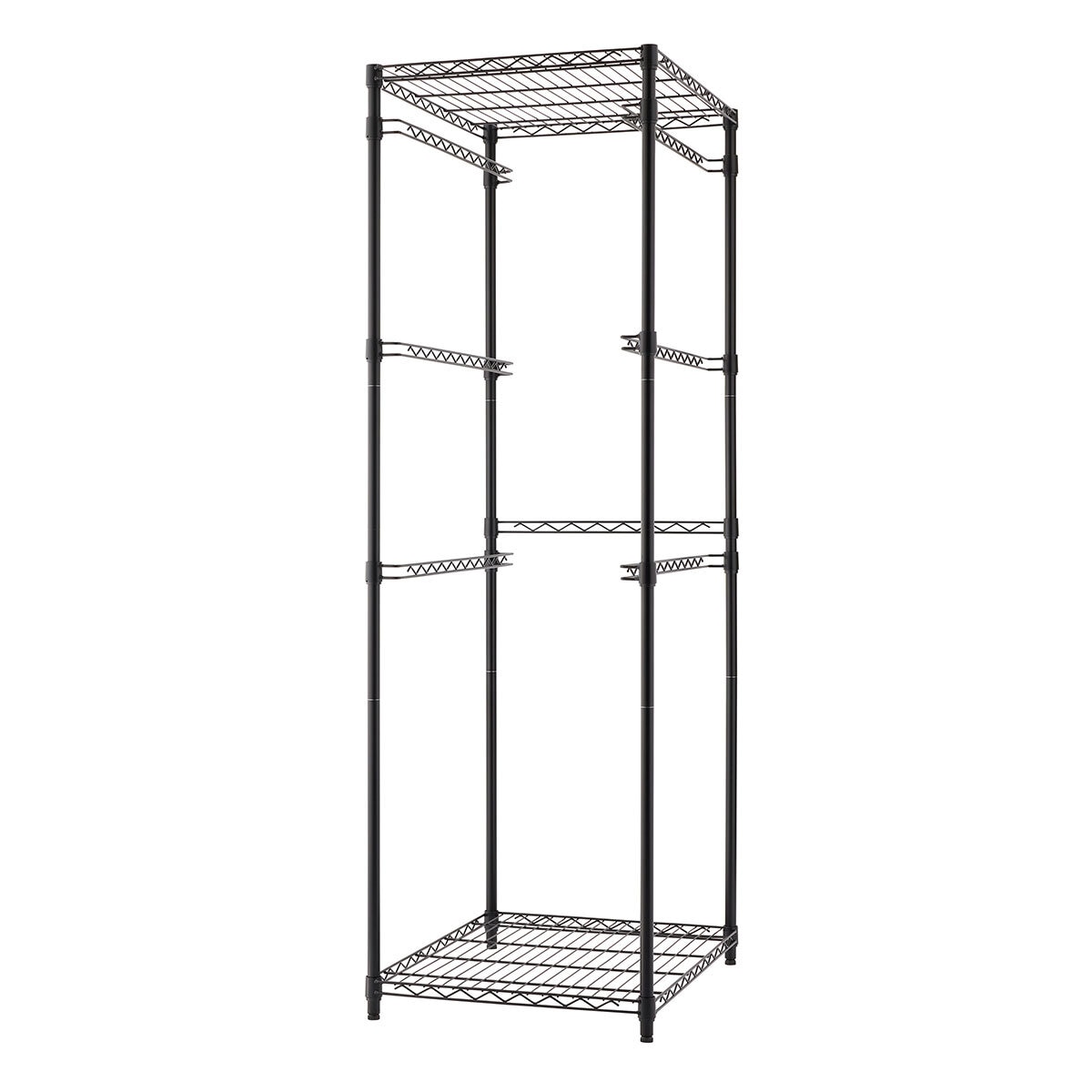 TRINITY 5 Tier Black Storage Bin Rack