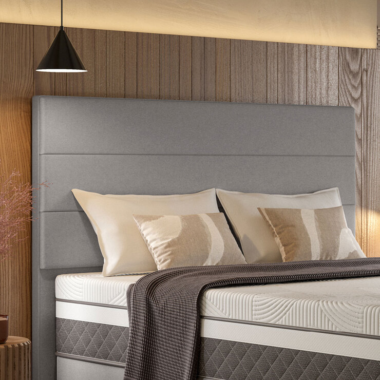 Sealy Monet Silver Fox Fabric Full Height Headboard, King