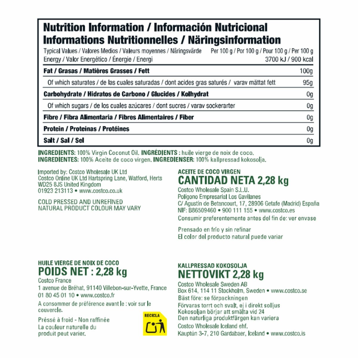 Ingredients and Nutritional Information
