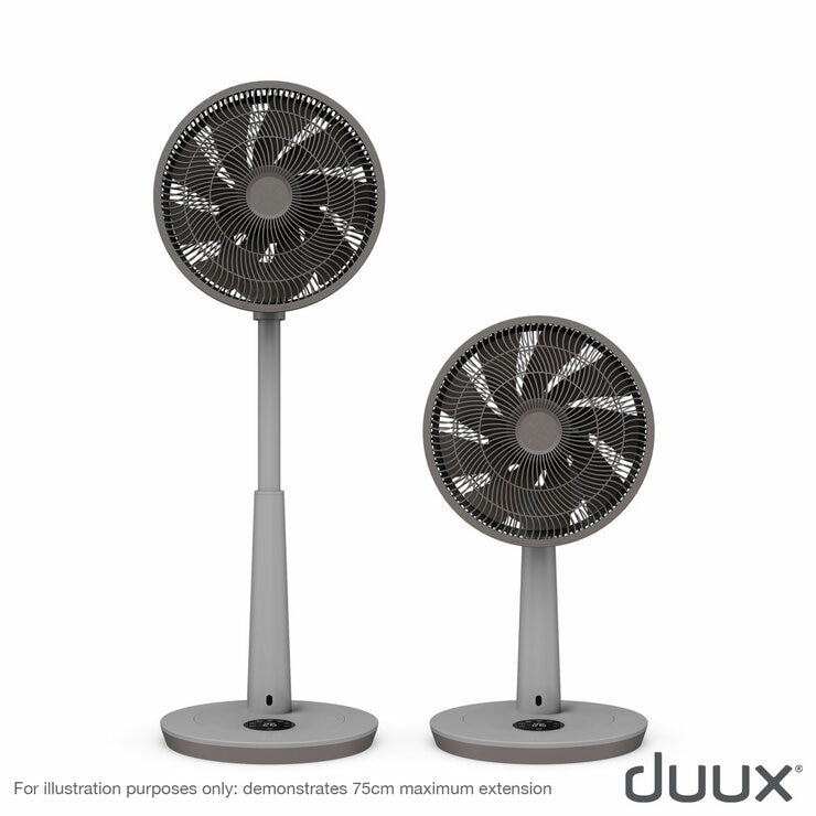 Front profile of Duux Whisper Fan 3 in Grey Front profile of Duux Whisper Fan 3 in Grey