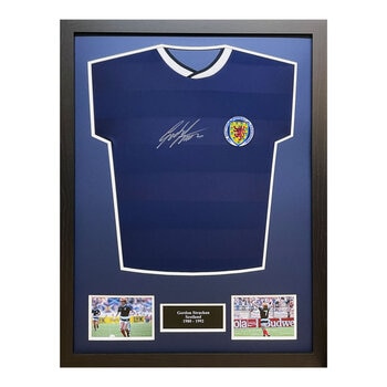 Gordon Strachan Signed Framed Scotland Football Shirt