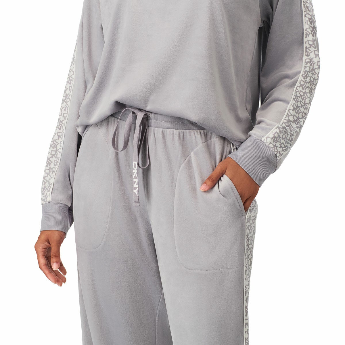 DKNY Women's Plush Lounge Set in Grey DKNY Women's Plush Lounge Set in Grey