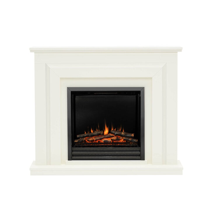 Flare Whitham Electric Fireplace Suite in Soft White, 2kW