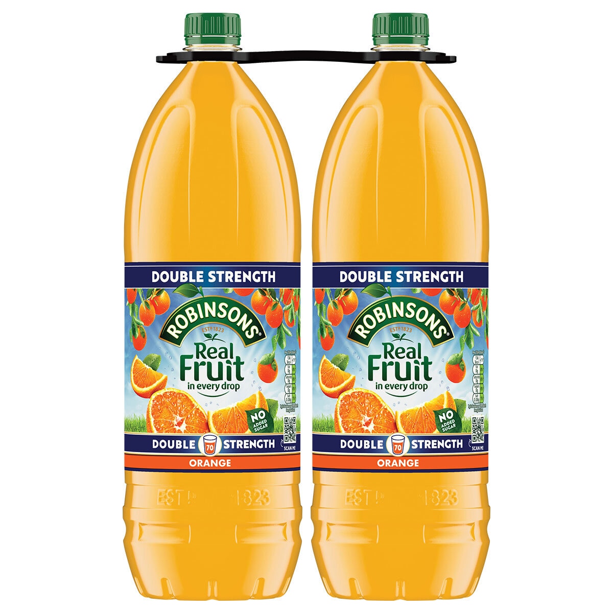 Robinsons Real Fruit Double Strength Orange Squash, 2 x 1.75L