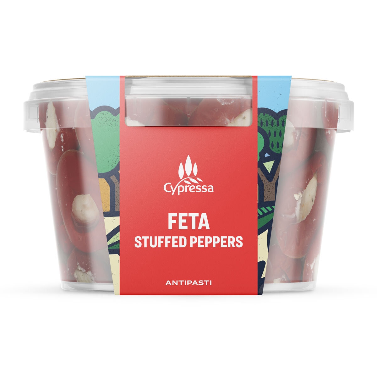 Plastic pot of Feta Stuffed Peppers 350g