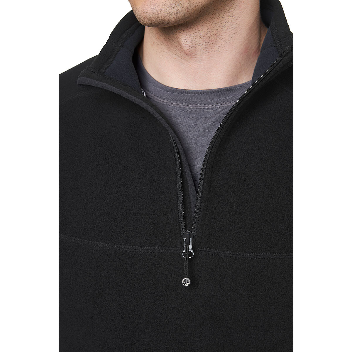 Mondetta Mens Quarter Zip Pullover in Black, Extra Large