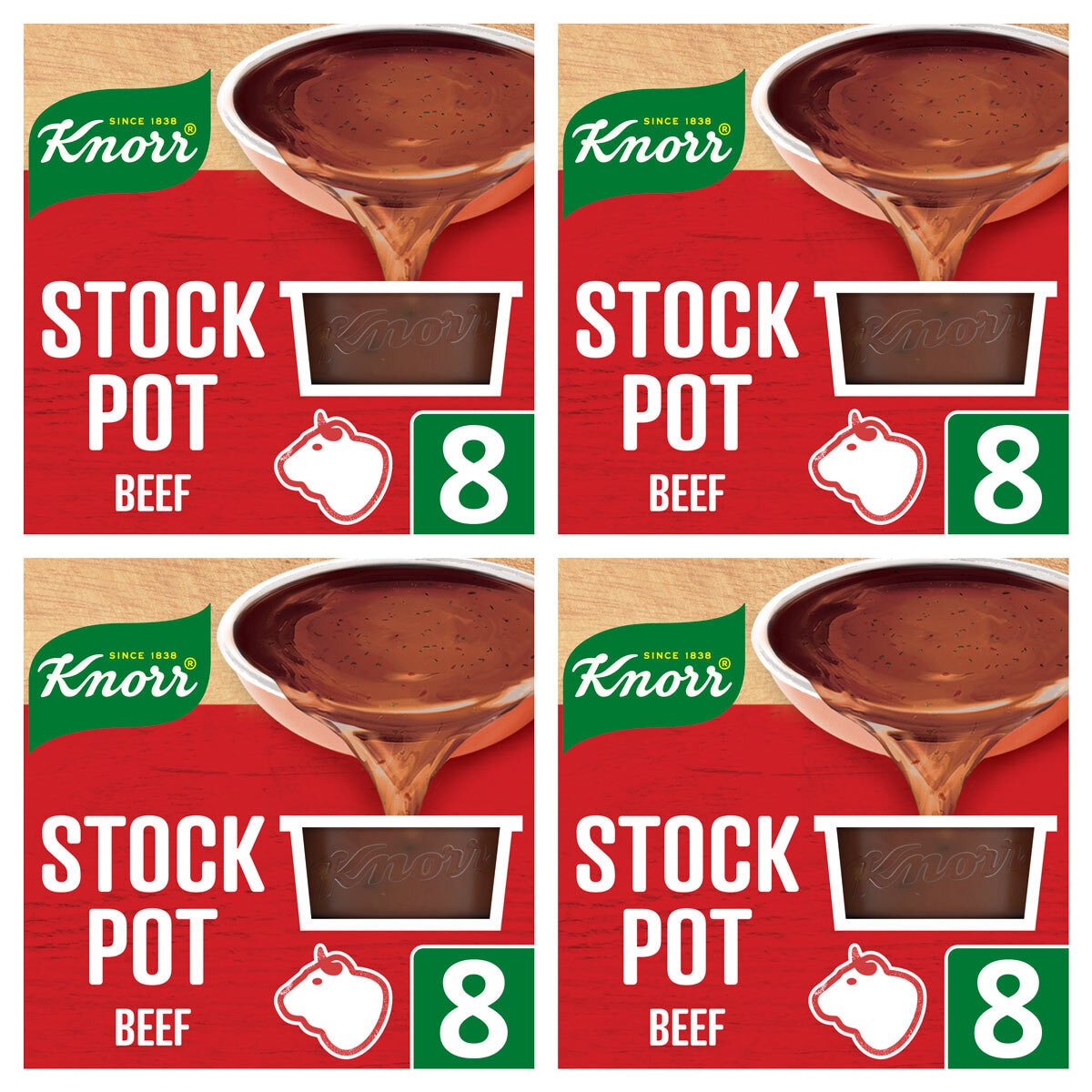 Knorr Beef Stock Pot, 4 x 8 x 28g