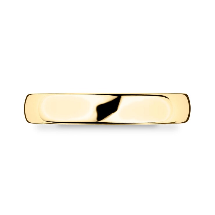 4.0mm Basic Court Wedding band. 18ct Yellow Gold