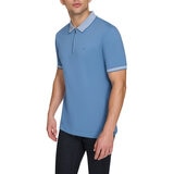DKNY Men's Zip Collar Polo in Blue