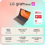 LG gram Book, Intel Core i5, 16GB RAM, 512GB SSD, 15.6 Inch Laptop, 15U50T-G.AA56A1 LG gram Book, Intel Core i5, 16GB RAM, 512GB SSD, 15.6 Inch Laptop, 15U50T-G.AA56A1